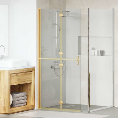 Vidaxl inloopdouchewand goud 90 x 6.5 x 190 cm