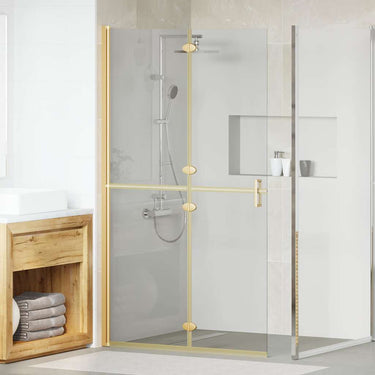 Vidaxl inloopdouchewand goud 90 x 6.5 x 190 cm