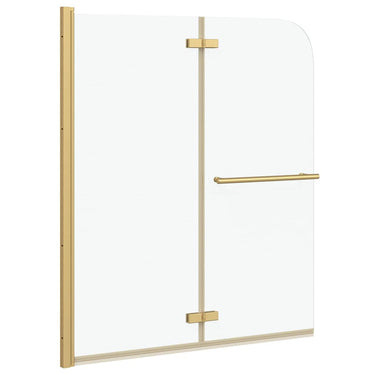 Vidaxl douche omhulsel goud 120 x 140 cm esg-glas en aluminium