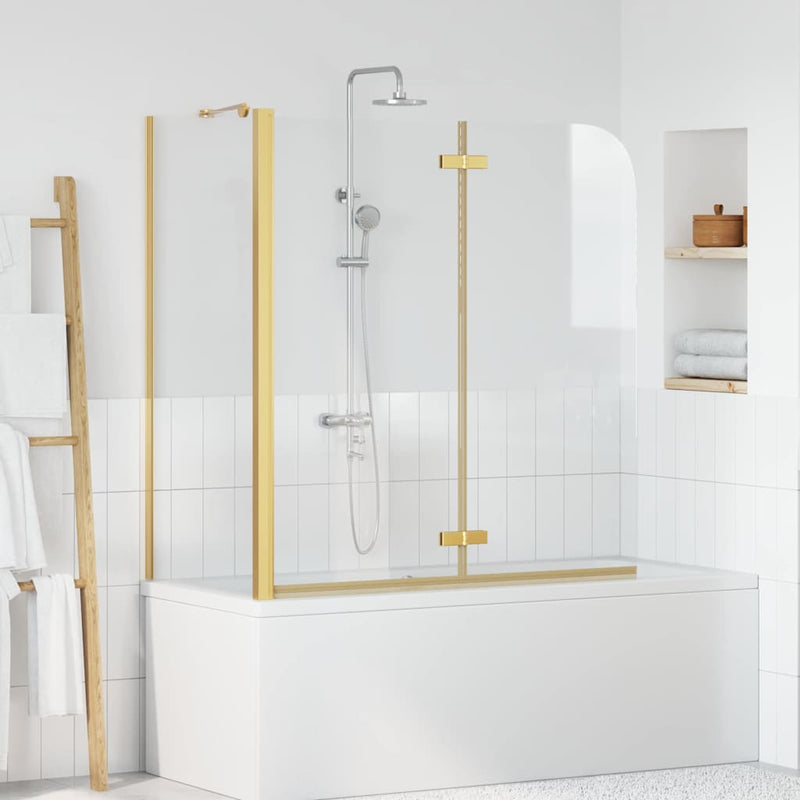 ギャラリービューアに画像をロードする, Vidaxl douche omhulsel goud 120 x 68 x 130 cm esg-glas en aluminium

