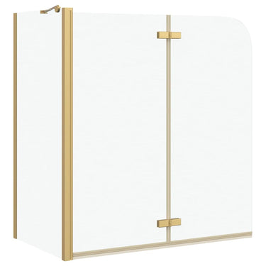 Vidaxl douche omhulsel goud 120 x 68 x 130 cm esg-glas en aluminium