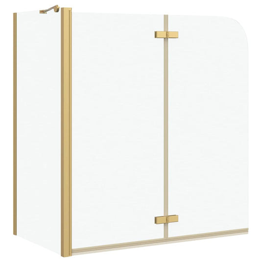 Vidaxl douche omhulsel goud 120 x 68 x 130 cm esg-glas en aluminium