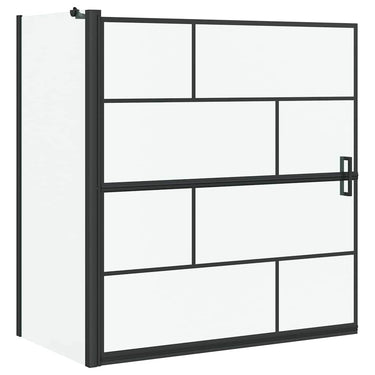 Vidaxl bad douchescreen zwart en transparant 116 x 68 x 128 cm