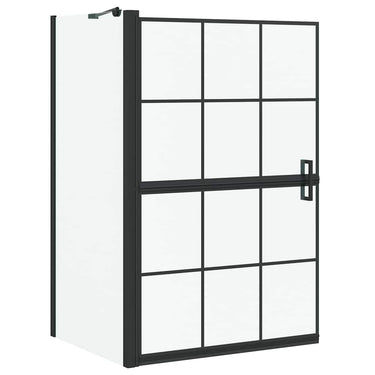 Vidaxl bad douchescreen zwart en transparant 116 x 68 x 128 cm