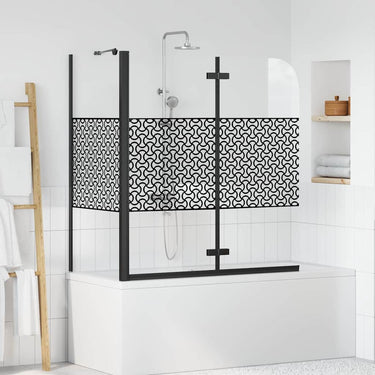 Vidaxl badomheining zwart 120 x 67 x 129 cm gelaagd glas en aluminium