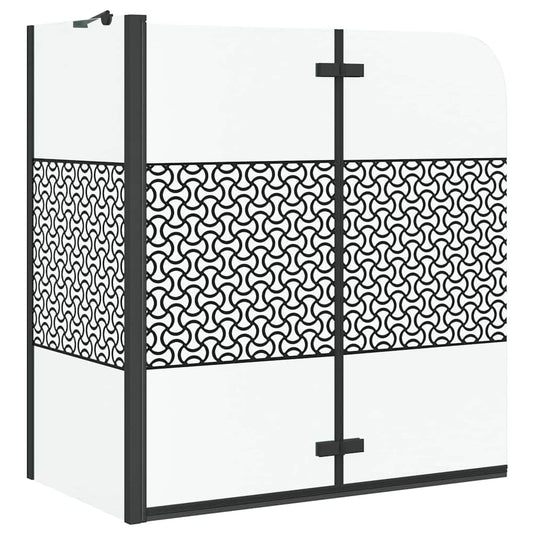 Vidaxl badomheining zwart 120 x 67 x 129 cm gelaagd glas en aluminium