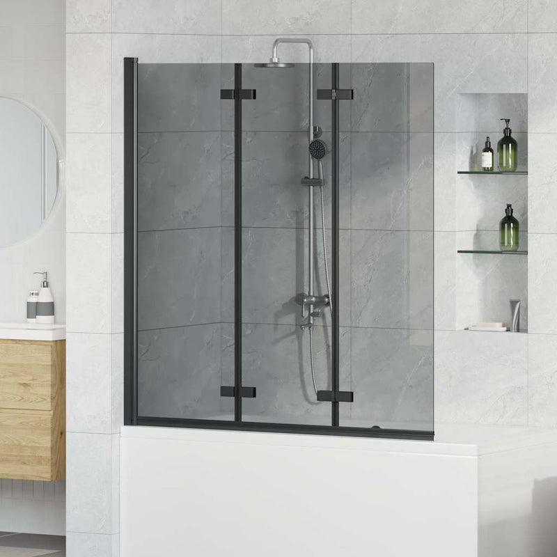 ギャラリービューアに画像をロードする, Vidaxl douche omhulsel zwart 130 x 138 cm esg-glas en aluminium
