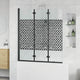 Vidaxl douche omhulsel zwart en transparant 130 x 130 cm gehard glas