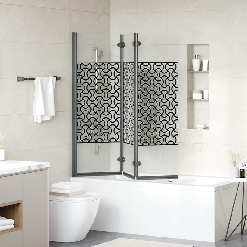 ギャラリービューアに画像をロードする, Vidaxl douche omhulsel zwart en transparant 130 x 130 cm gehard glas
