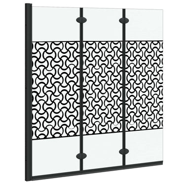 Vidaxl douche omhulsel zwart en transparant 130 x 130 cm gehard glas