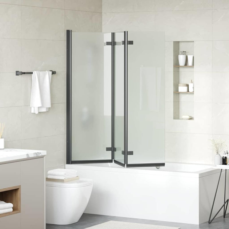 ギャラリービューアに画像をロードする, Vidaxl douche omhulsel zwart 130 x 138 cm esg-glas en aluminium
