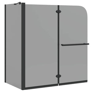 Vidaxl bi-vouw douche omheining donker transparant 120 x 67 x 129 cm