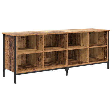 Vidaxl schoenenkast oud hout 131 x 35 x 50 cm gemonteerd hout en ijzer