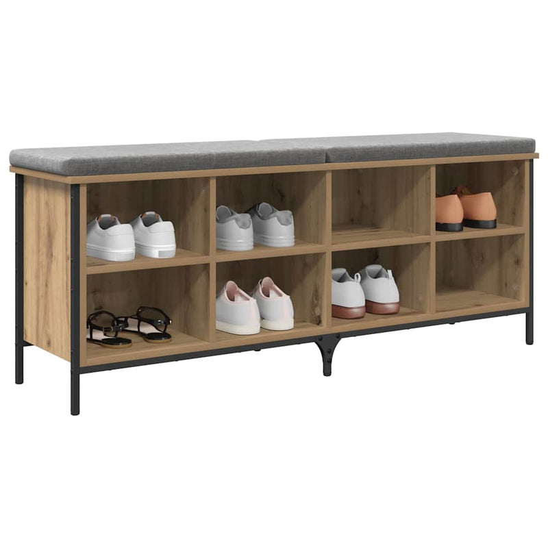 ギャラリービューアに画像をロードする, Vidaxl schoenenkast met plank artisan eiken 131 x 35 x 50 cm
