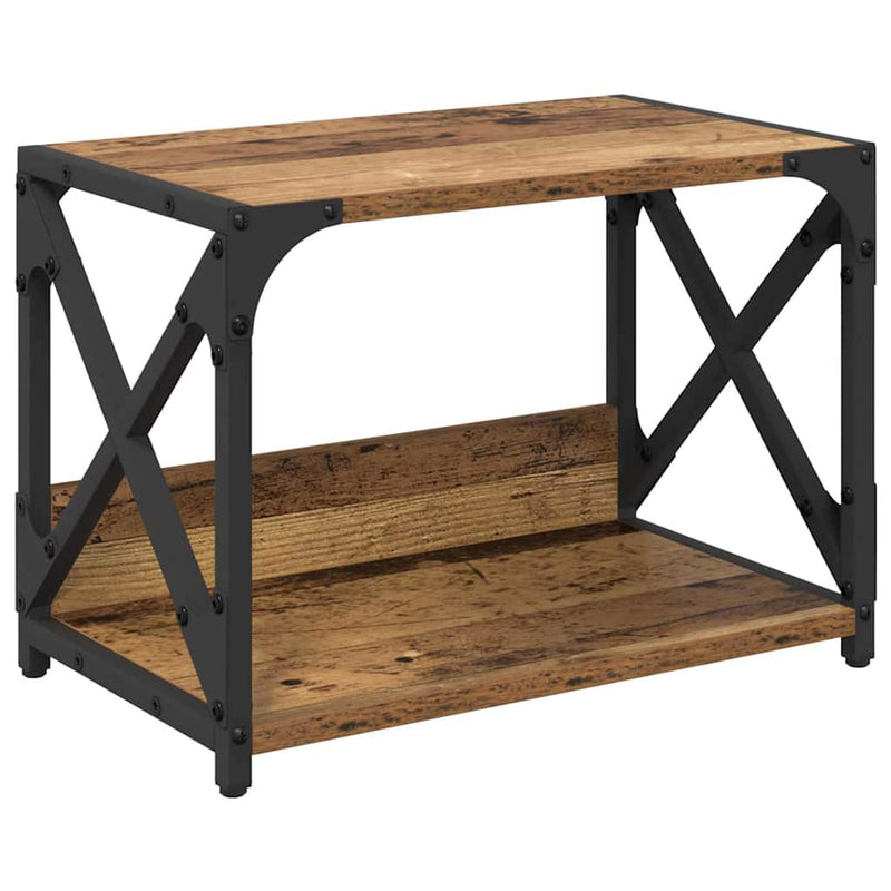 ギャラリービューアに画像をロードする, Vidaxl printerstand oud hout 44 x 26 x 31,5 cm bewerkt hout
