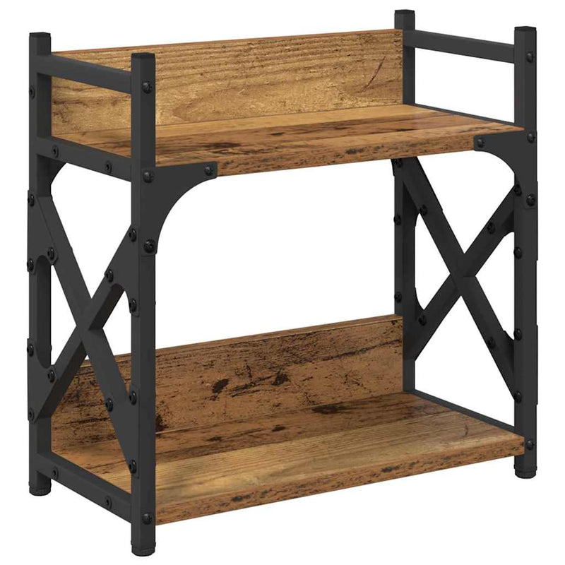 ギャラリービューアに画像をロードする, Vidaxl printerstand oud hout 40 x 20 x 40 cm bewerkt hout
