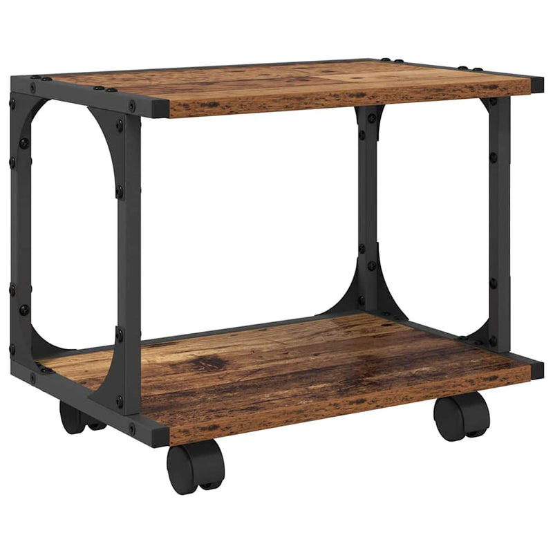 ギャラリービューアに画像をロードする, Vidaxl printerstand oud hout 41 x 28 x 33.5 cm bewerkt hout
