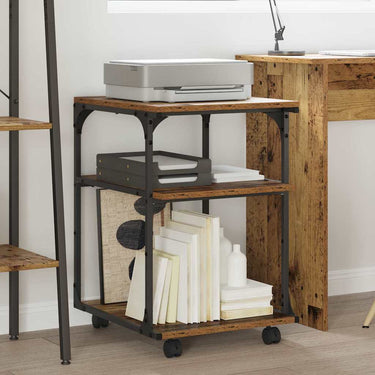 Vidaxl printerstand oud hout 43 x 48 x 64 cm bewerkt hout