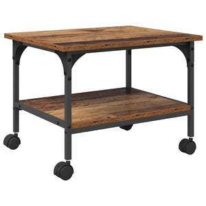 Vidaxl printerstand oud hout 50 x 40 x 38 cm bewerkt hout