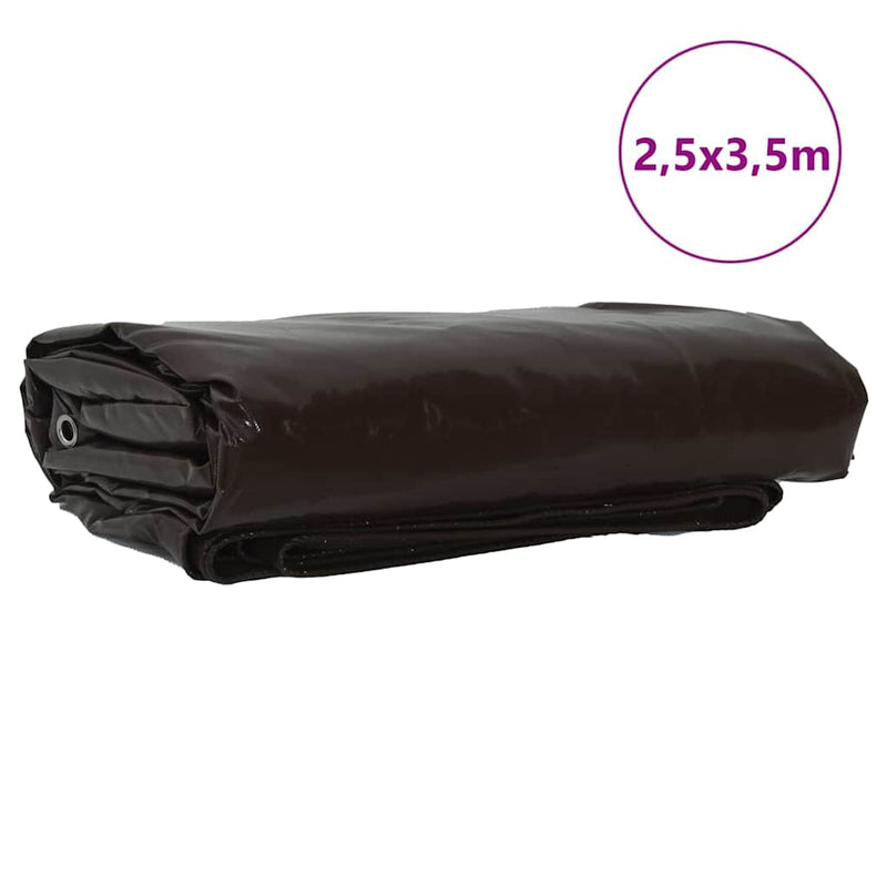 Chargez l'image dans la visionneuse de la galerie, Vidaxl zeil 650g m² bruin 2,5 x 3,5 m canvas met pvc-coating
