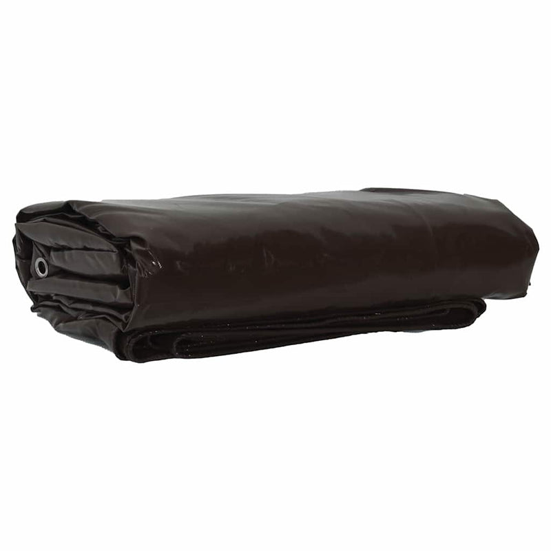 Afbeelding laden in galerijviewer, Vidaxl zeil 650g m² bruin 1,5 x 2 m canvas met pvc-coating
