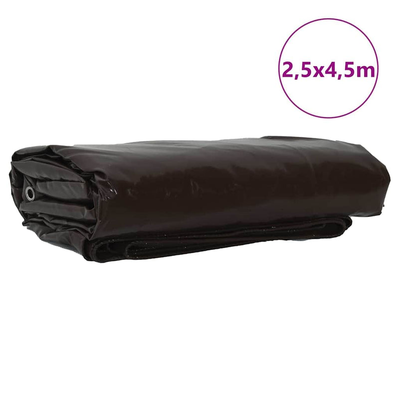 Chargez l'image dans la visionneuse de la galerie, Vidaxl zeil 650g m² bruin 2,5 x 4,5 m canvas met pvc-coating
