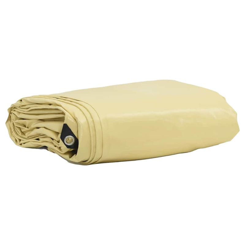 Chargez l'image dans la visionneuse de la galerie, Vidaxl zeil 650g m² beige 5 x 5 m canvas met pvc-coating
