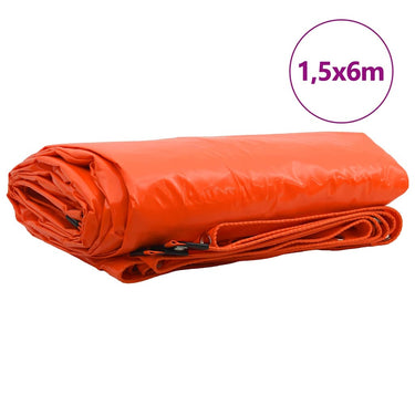 Vidaxl zeil 650g m² oranje 1,5 x 6 m canvas met pvc-coating