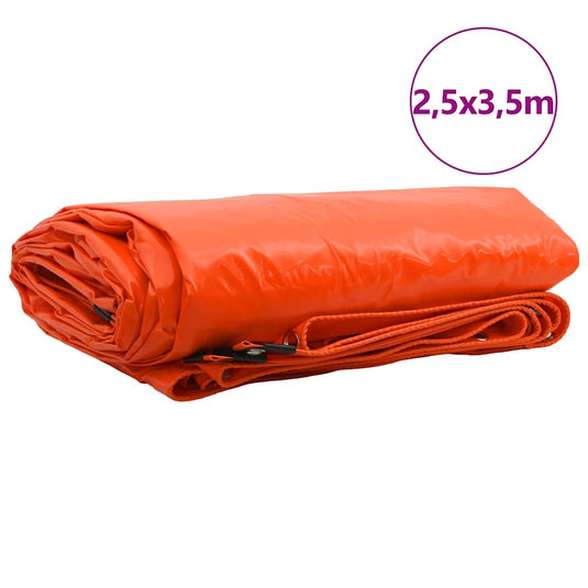 Vidaxl zeil 650g m² oranje 2,5 x 3,5 m canvas met pvc-coating