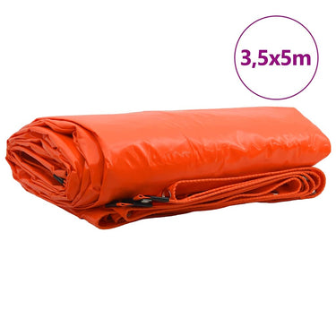 Vidaxl zeil 650g m² oranje 3,5 x 5 m canvas met pvc-coating