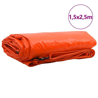 Vidaxl zeil 650g m² oranje 1,5 x 2,5 m canvas met pvc-coating