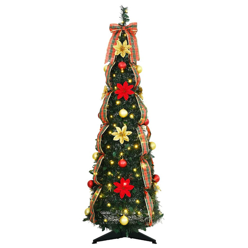 Chargez l'image dans la visionneuse de la galerie, Vidaxl kunstkerstboom met 50 led met standaard groen 125 cm pvc
