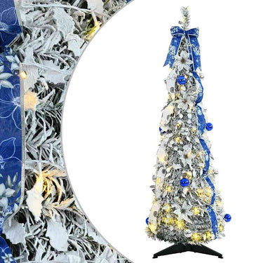 Vidaxl kunstkerstboom met 50 led met standaard wit 120 cm pvc
