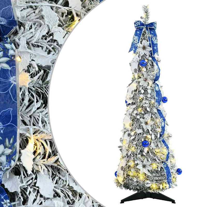 ギャラリービューアに画像をロードする, Vidaxl kunstkerstboom met 50 led met standaard wit 120 cm pvc
