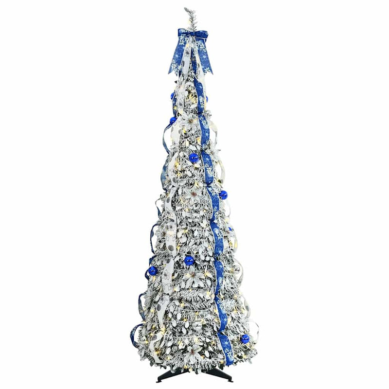 ギャラリービューアに画像をロードする, Vidaxl kunstkerstboom met 150 led met standaard wit 180 cm pvc
