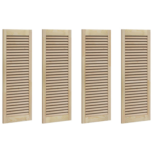 Vidaxl kastdeur 4 pcs naturel 110 x 2,1 x 39,5 cm massief grenenhout