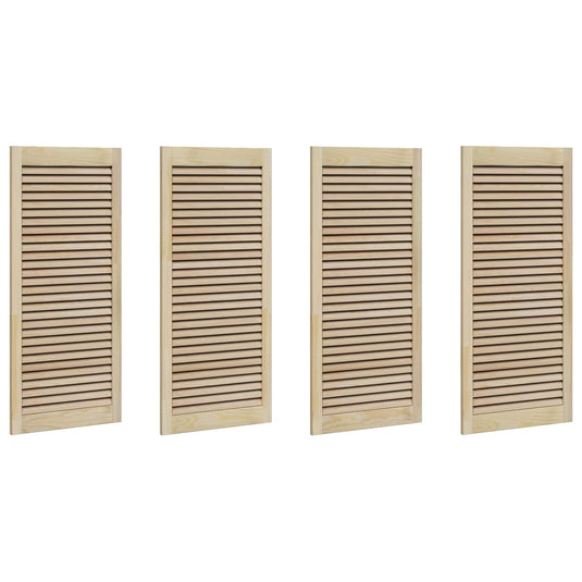 Vidaxl kastdeur 4 pcs naturel 110 x 2 x 49,5 cm massief grenenhout