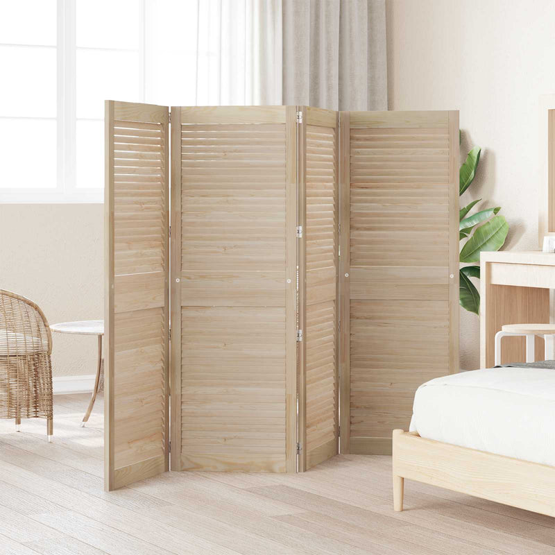 ギャラリービューアに画像をロードする, Vidaxl kastdeur 4 pcs naturel 140.5 x 2 x 59.5 cm massief grenenhout
