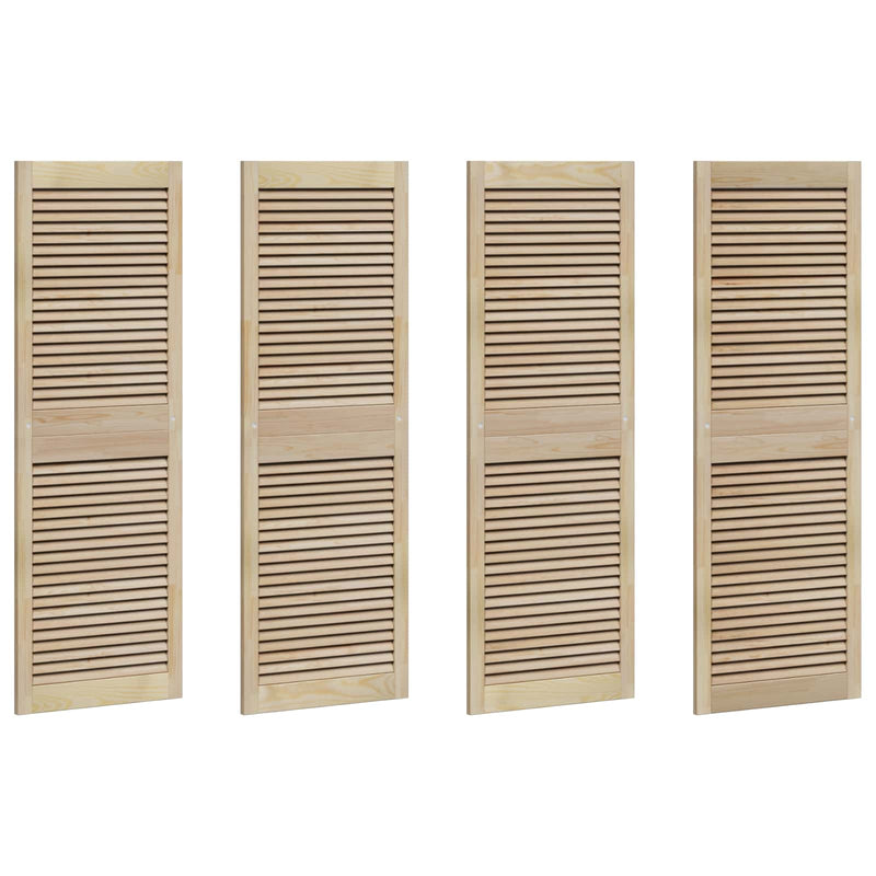 ギャラリービューアに画像をロードする, Vidaxl kastdeur 4 pcs naturel 140.5 x 2 x 59.5 cm massief grenenhout
