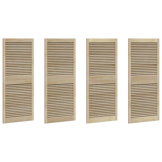 Vidaxl kastdeur 4 pcs naturel 140,5 x 2,1 x 59,5 cm massief grenenhout