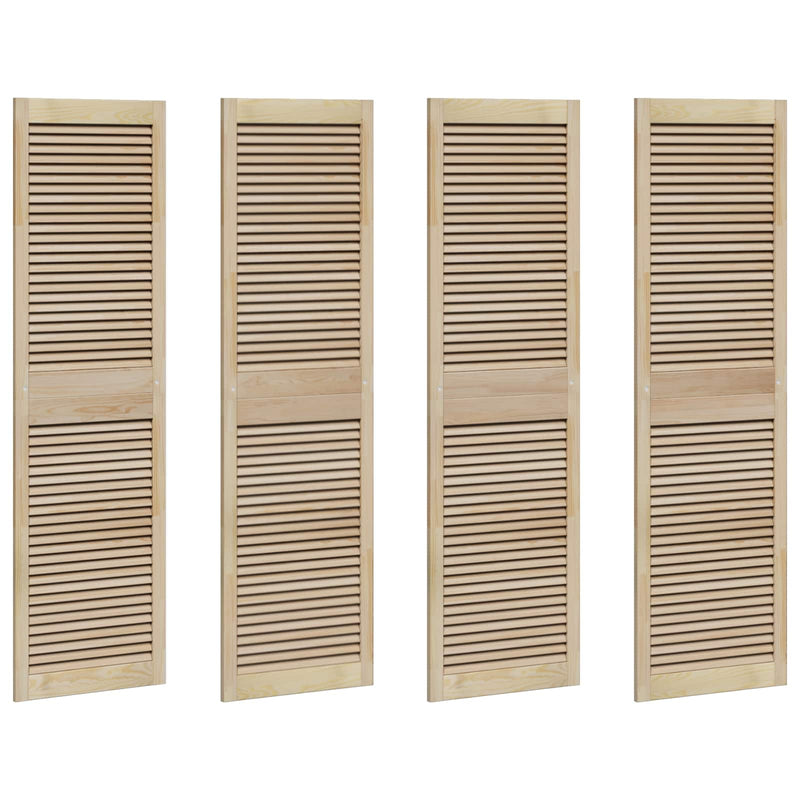 ギャラリービューアに画像をロードする, Vidaxl kastdeur 4 pcs naturel 170 x 2,1 x 49,5 cm massief grenenhout
