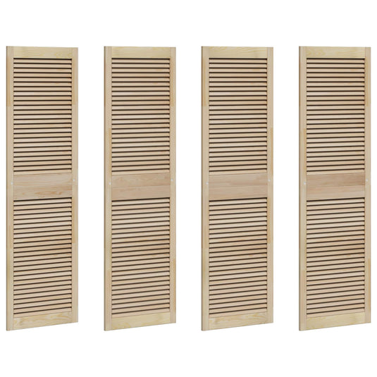 Vidaxl kastdeur 4 pcs naturel 170 x 2,1 x 49,5 cm massief grenenhout