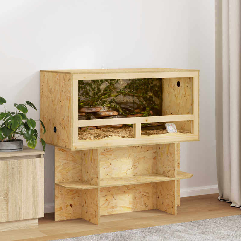 Chargez l'image dans la visionneuse de la galerie, Vidaxl terrarium bruin 100 x 50 x 50 cm osb
