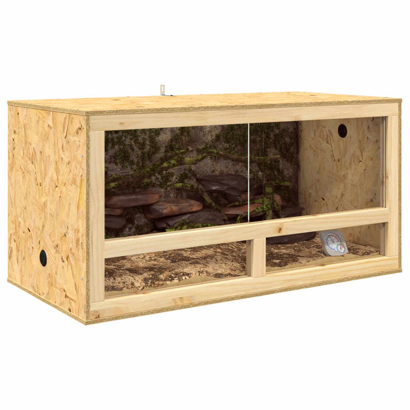 Chargez l'image dans la visionneuse de la galerie, Vidaxl terrarium bruin 100 x 50 x 50 cm osb
