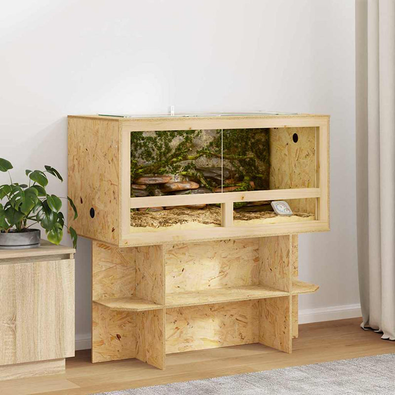 Chargez l'image dans la visionneuse de la galerie, Vidaxl terrarium bruin 100 x 50 x 50 cm osb

