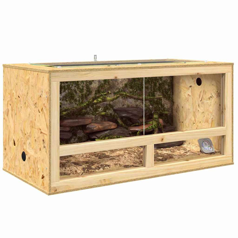 Chargez l'image dans la visionneuse de la galerie, Vidaxl terrarium bruin 100 x 50 x 50 cm osb
