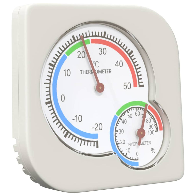 Chargez l'image dans la visionneuse de la galerie, Vidaxl thermo hygrometer wit 7,5 x 7,5 x 1,2 cm abs
