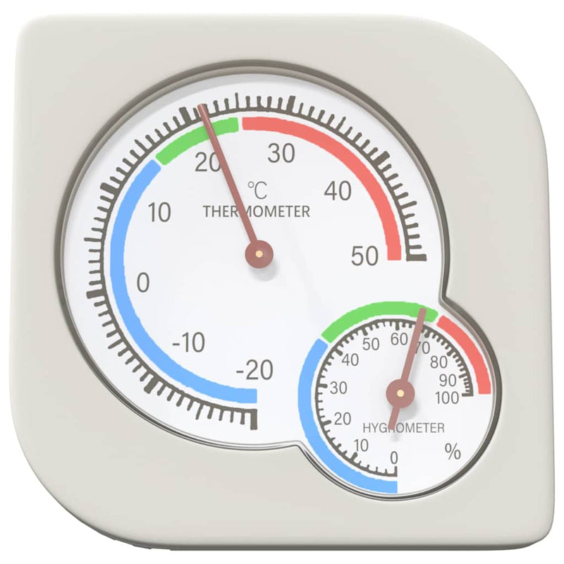 Chargez l'image dans la visionneuse de la galerie, Vidaxl thermo hygrometer wit 7,5 x 7,5 x 1,2 cm abs
