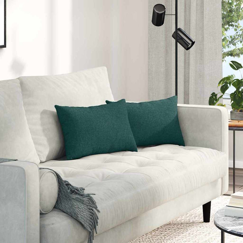 Chargez l'image dans la visionneuse de la galerie, Vidaxl sofa kussens 2 pcs donkergroen 50 x 30 cm stof
