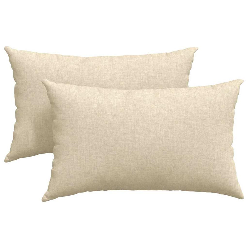 Afbeelding laden in galerijviewer, Vidaxl sofa kussens 2 pcs crème 50 x 30 cm stof
